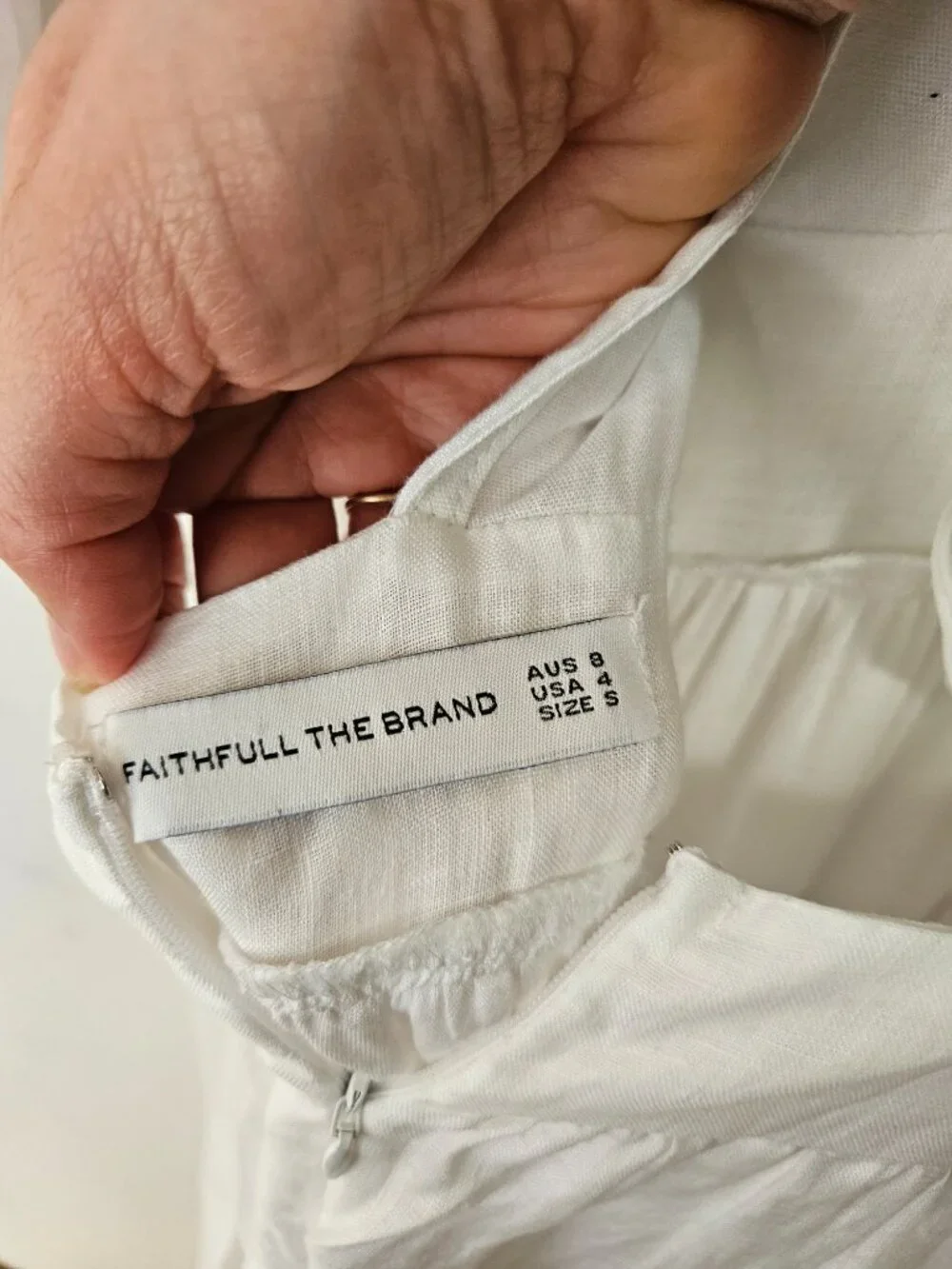 Faithfull the Brand Romilla Linen Midi Dress 4 White Cottagecore Garden Coastal